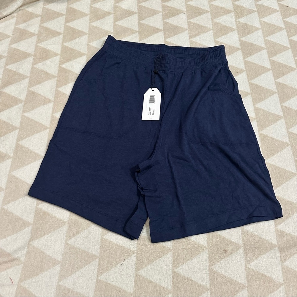Universal standard comfortable lounge shorts navy blue